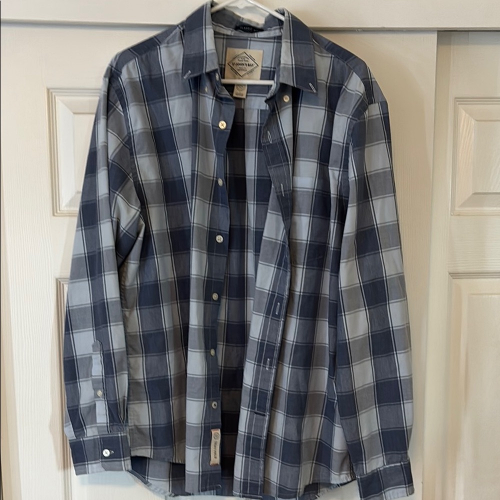 Men's Blue Plaid Shirt